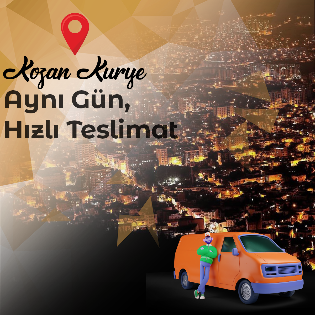  Kozan Kurye : Aynı gün hızlı teslimat