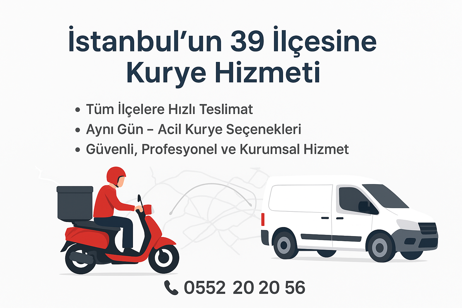  İstanbul'un 39 İlçesine Kurye
