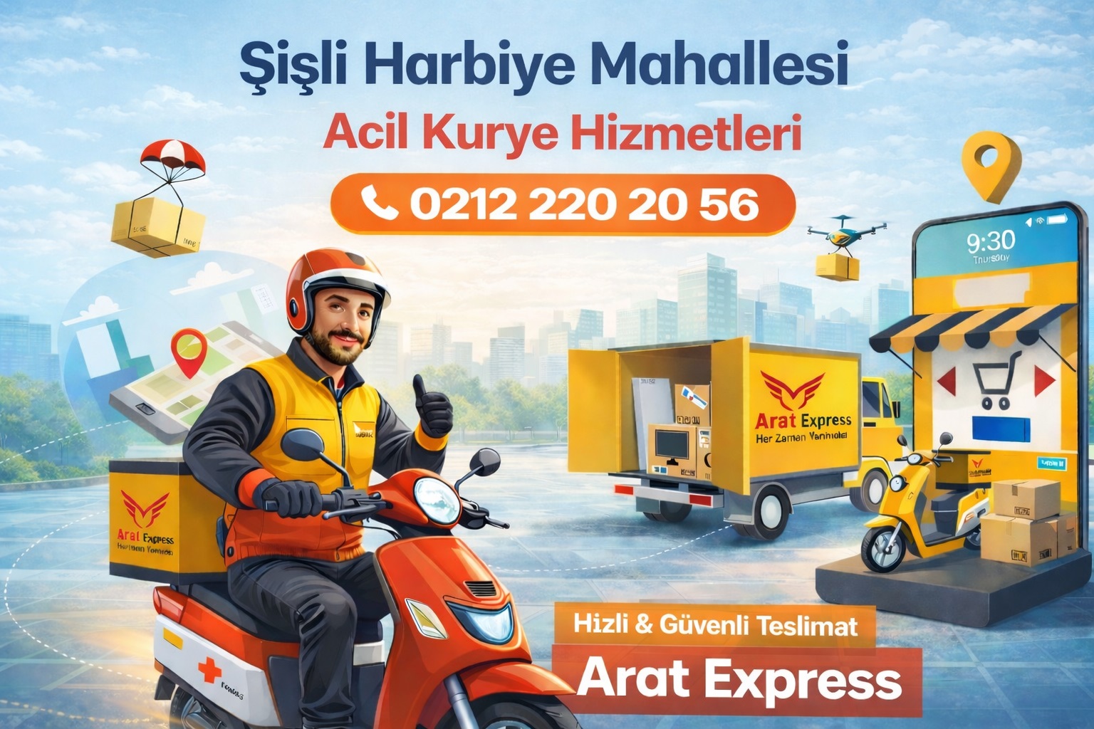  Şişli Harbiye Mahallesi Acil Kurye Hizmetleri