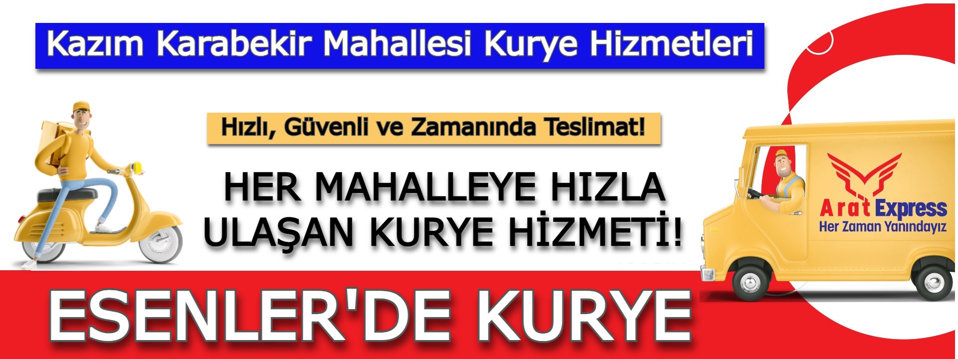 Kazım Karabekir Mahallesi Kurye Hizmetleri