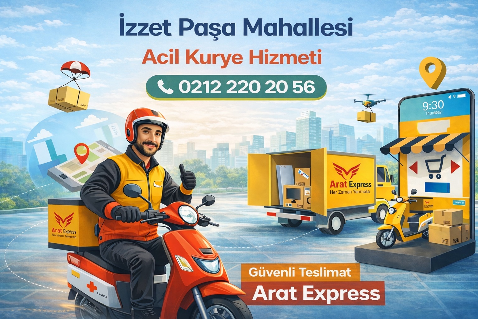  İzzet Paşa Mahallesi Acil Kurye Hizmeti 