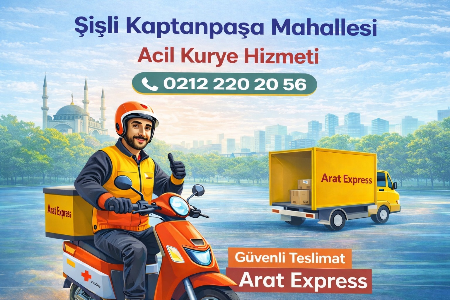  Şişli Kaptanpaşa Mahallesi Acil Kurye Hizmeti 