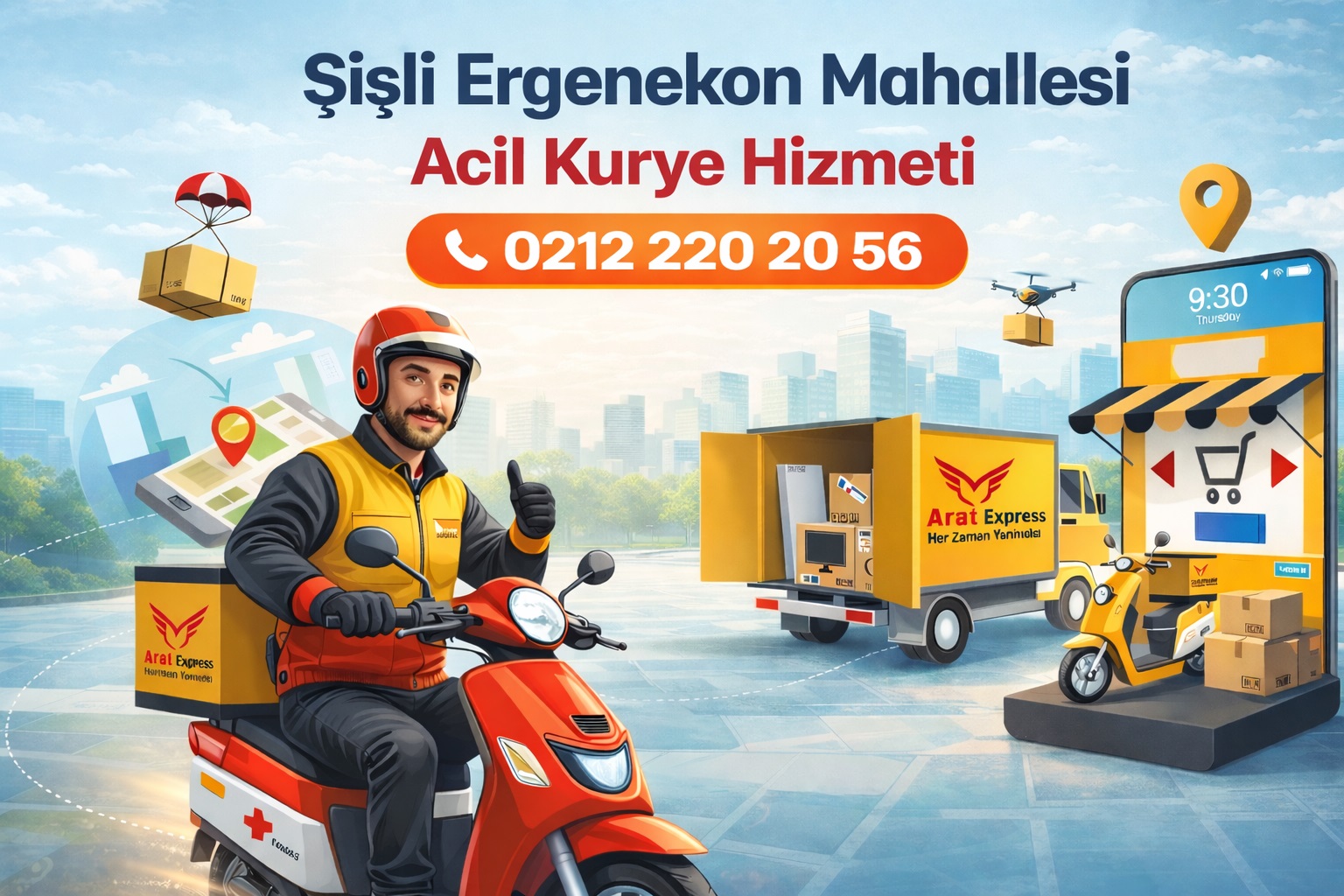  Şişli Ergenekon Mahallesi Acil Kurye Hizmeti
