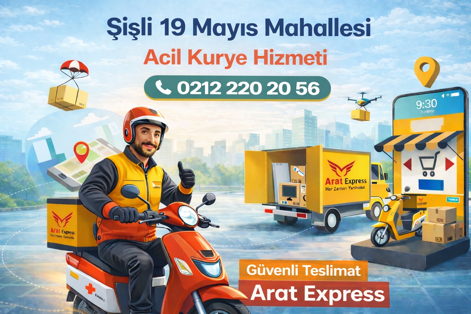  Şişli 19 Mayıs Mahallesi Acil Kurye Hizmeti