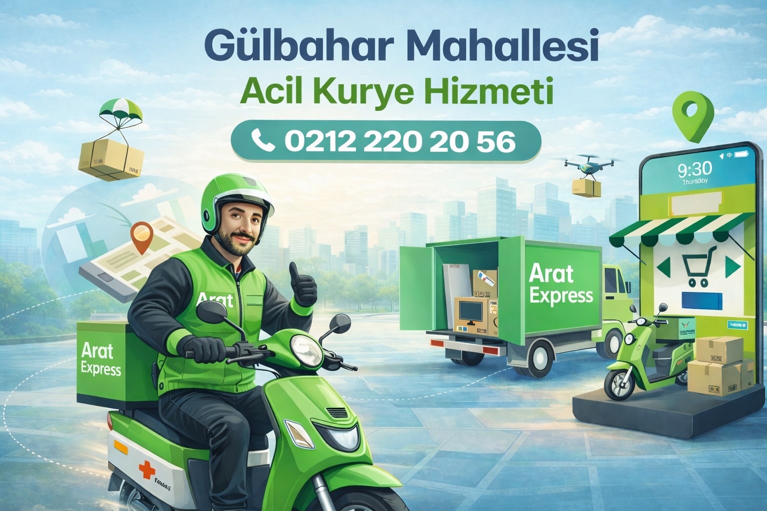 Gülbahar Mahallesi Acil Kurye Hizmeti 