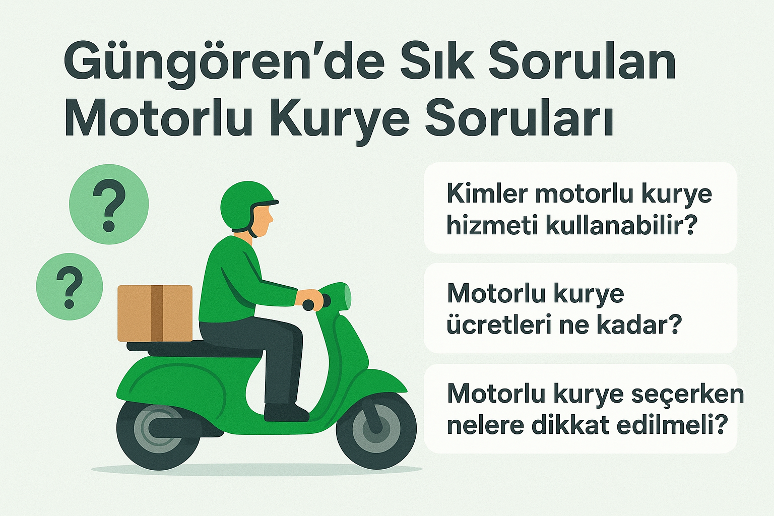 Güngören'de Sık Sorulan Motorlu Kurye Soruları